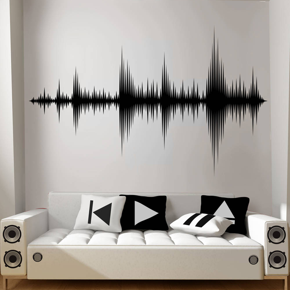Audio Music Wave - Звуковая волна Настенная Наклейка звуковая волна