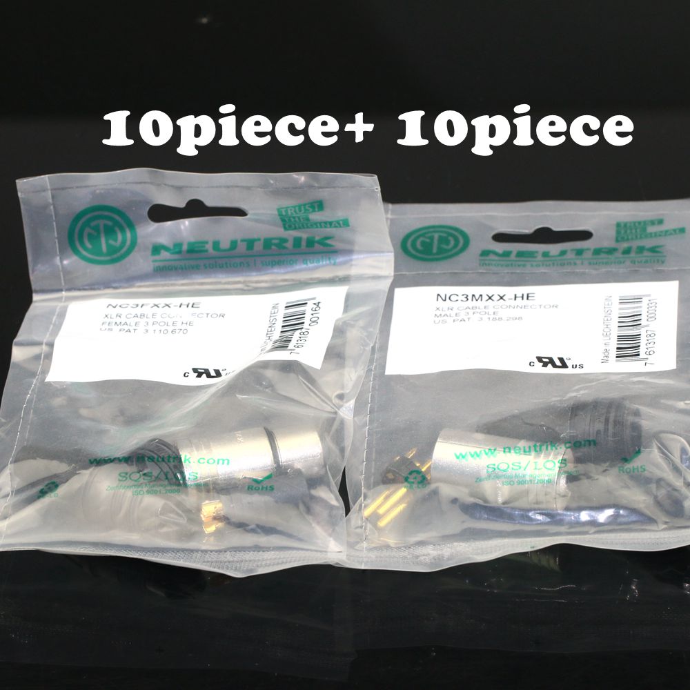 Xlr Microphone Condenser - 20 шт./лот для разъема NEUTRIK, 10