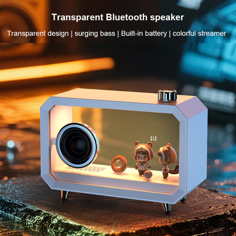 Audio Music Spotify - Прозрачный Bluetooth-динамик «сделай сам», RGB, красочное