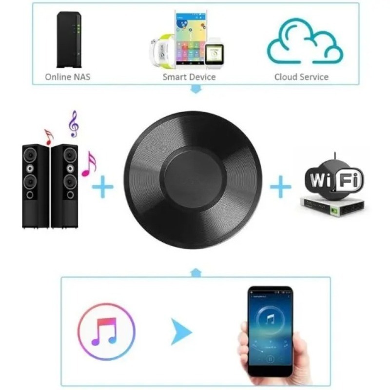 Беспроводной Wi-Fi аудиоприемн – обзор и цена Audio Music Spotify