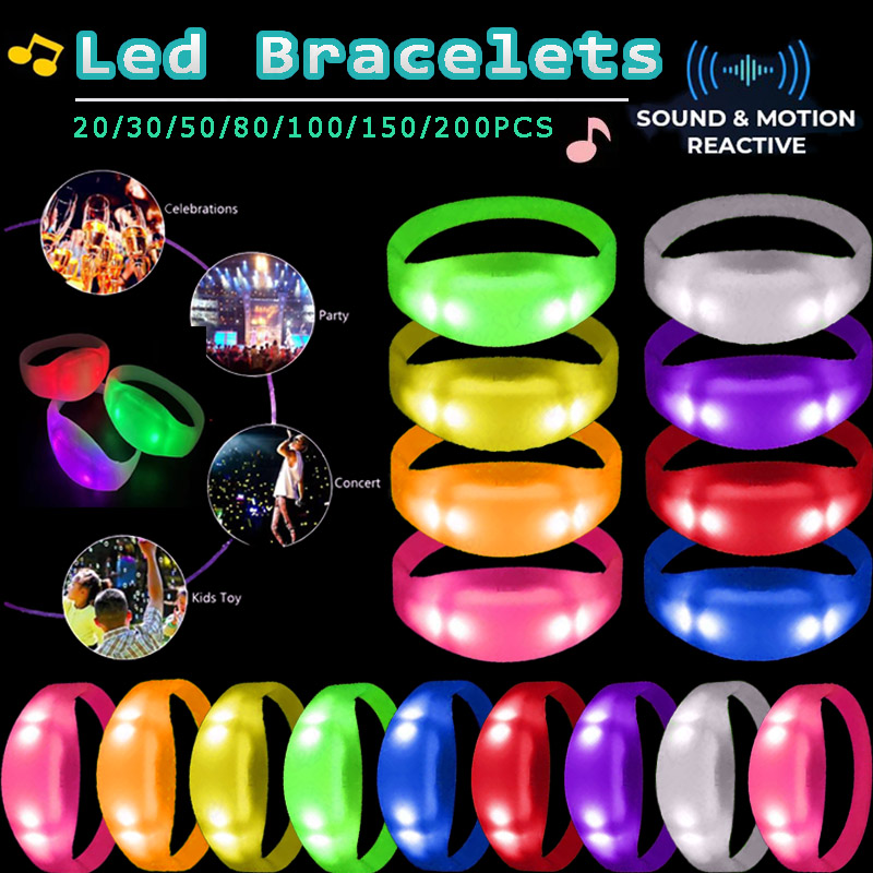 20-200 шт. светодиодных брасле – обзор и цена Audio Music Light