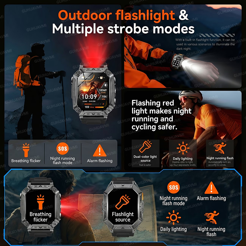 Умные часы TANK Military с бат – обзор и цена Audio Music Light