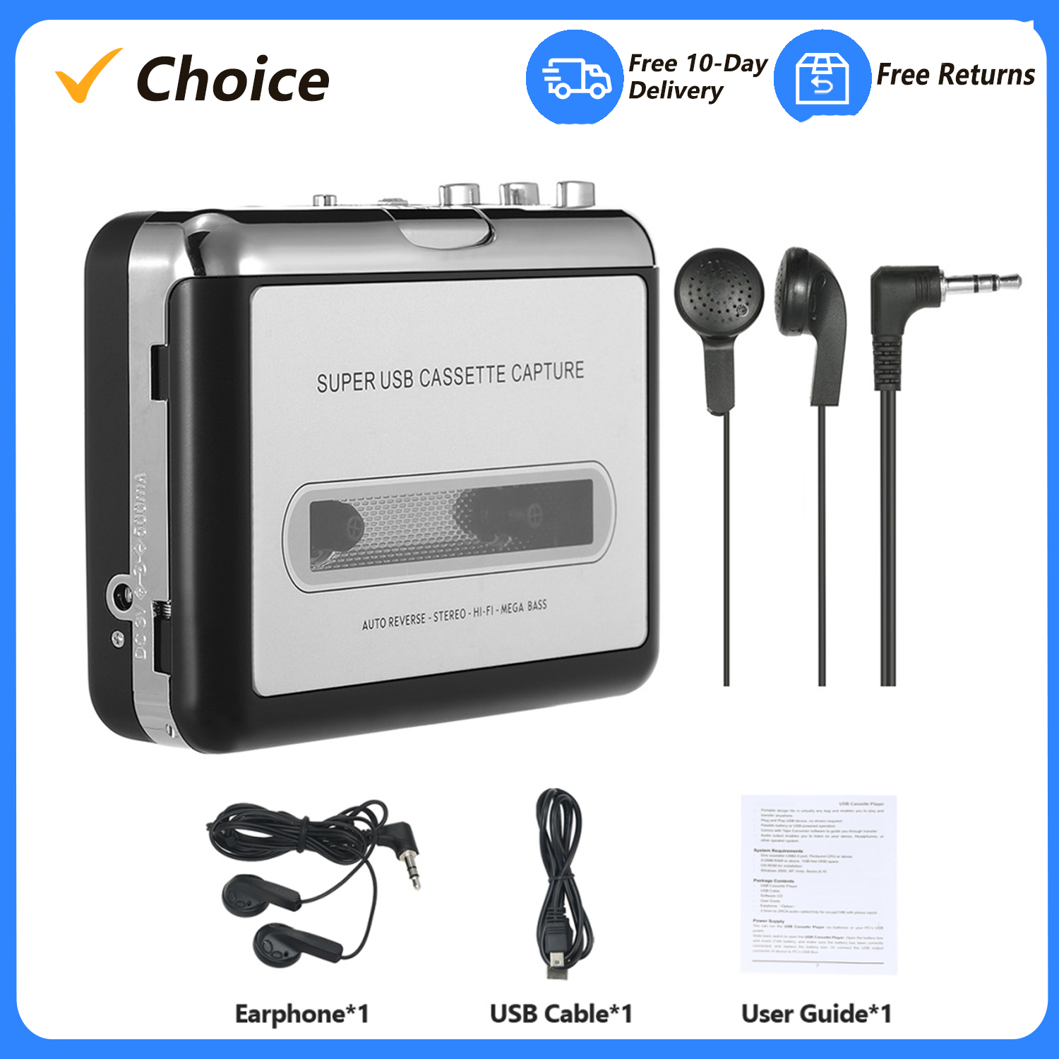 USB-преобразователь для кассет – обзор и цена Audio Music Converter To Mp3