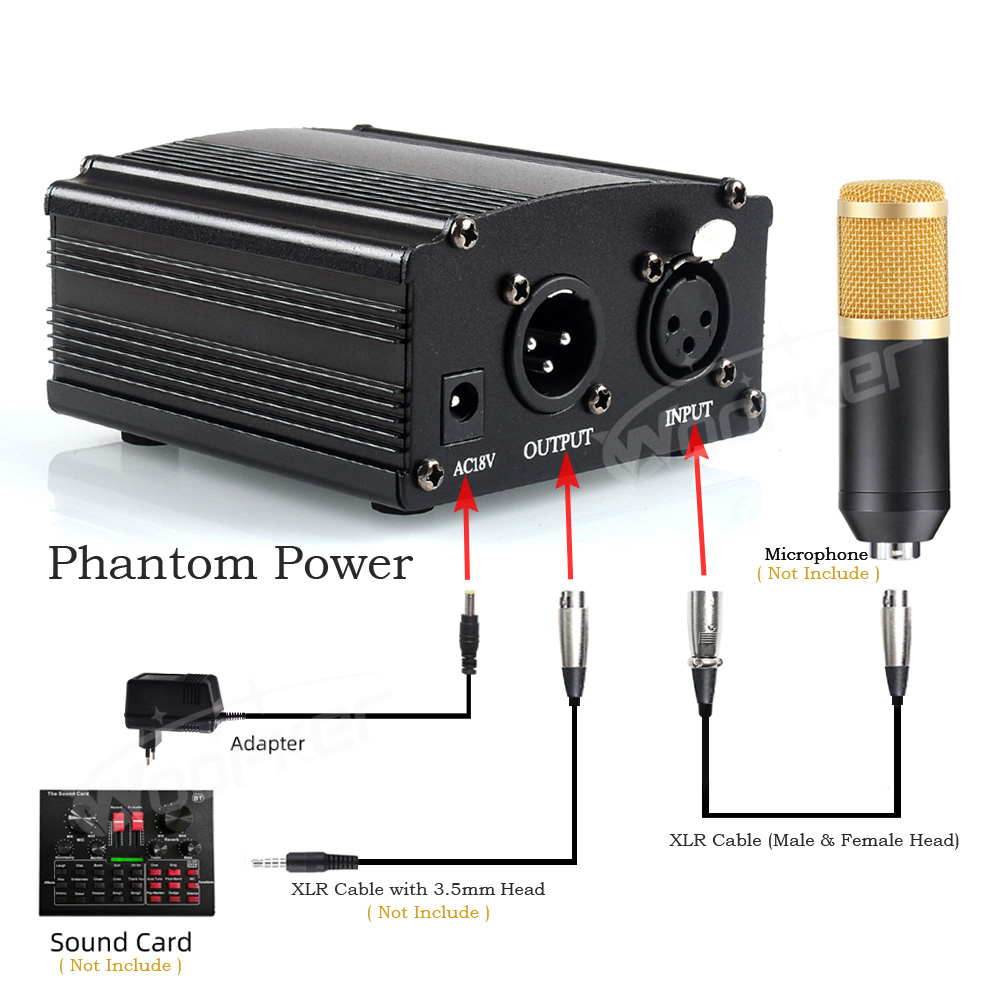 Фантомный источник питания Woo – обзор и цена Xlr Microphone Condenser